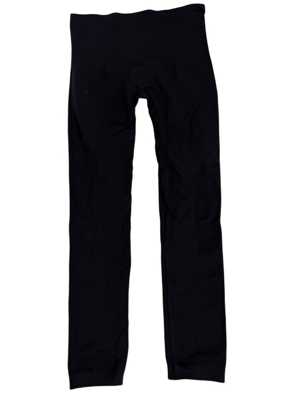 Spanx Black High-Waisted Seamless Leggings Nylon Spandex Blend Plus Size 1X